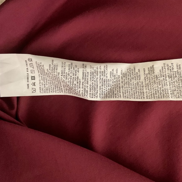 Weekend Max Mara Burgundy Jersey Tie Detail Geranio Midi Dress Size M NWT - Picture 7 of 10